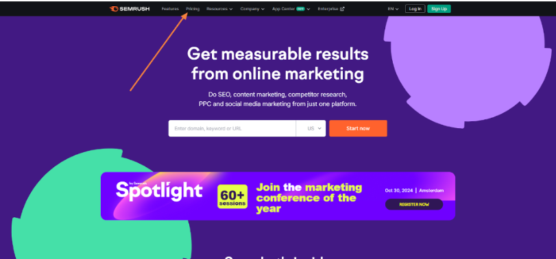 Visit The Semrush Website